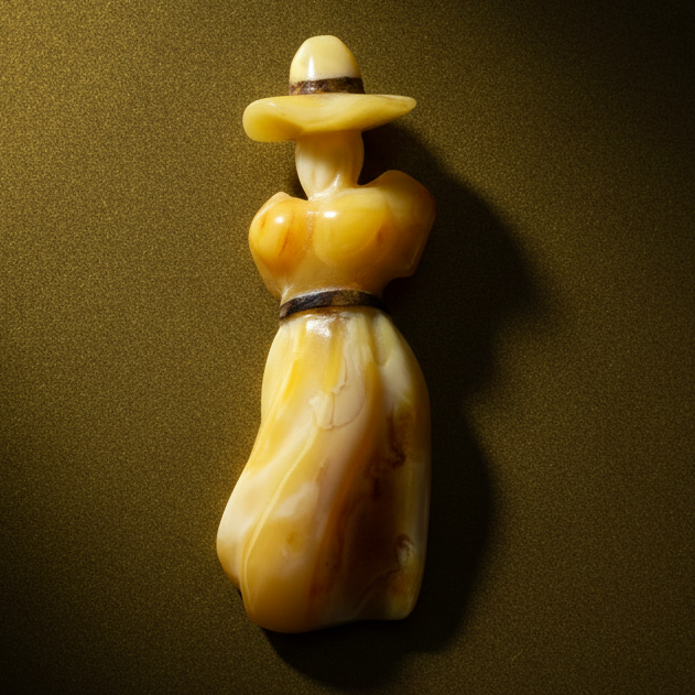 Natural Baltic amber brooch for women — handcrafted in USA by KIZIMA®, front view