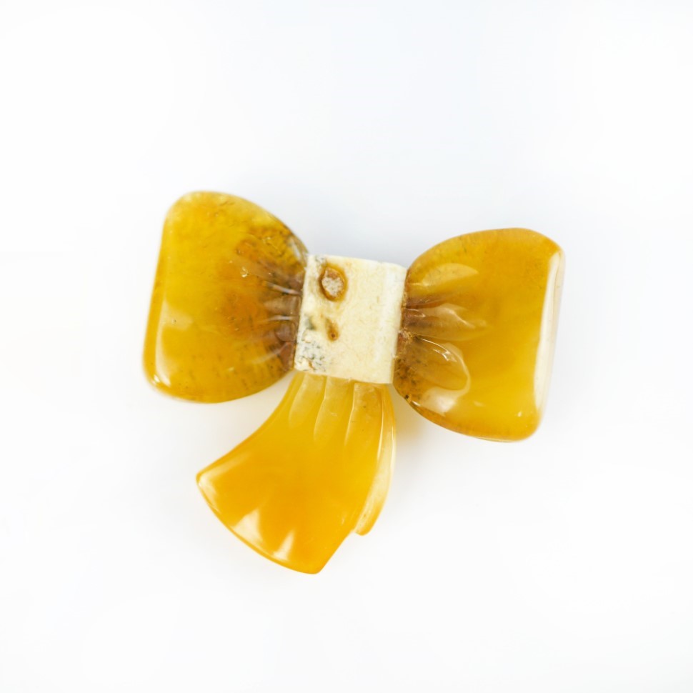 USA KIZIMA HANDMADE Amber Brooch Bow Gift Valentine's Day Gift