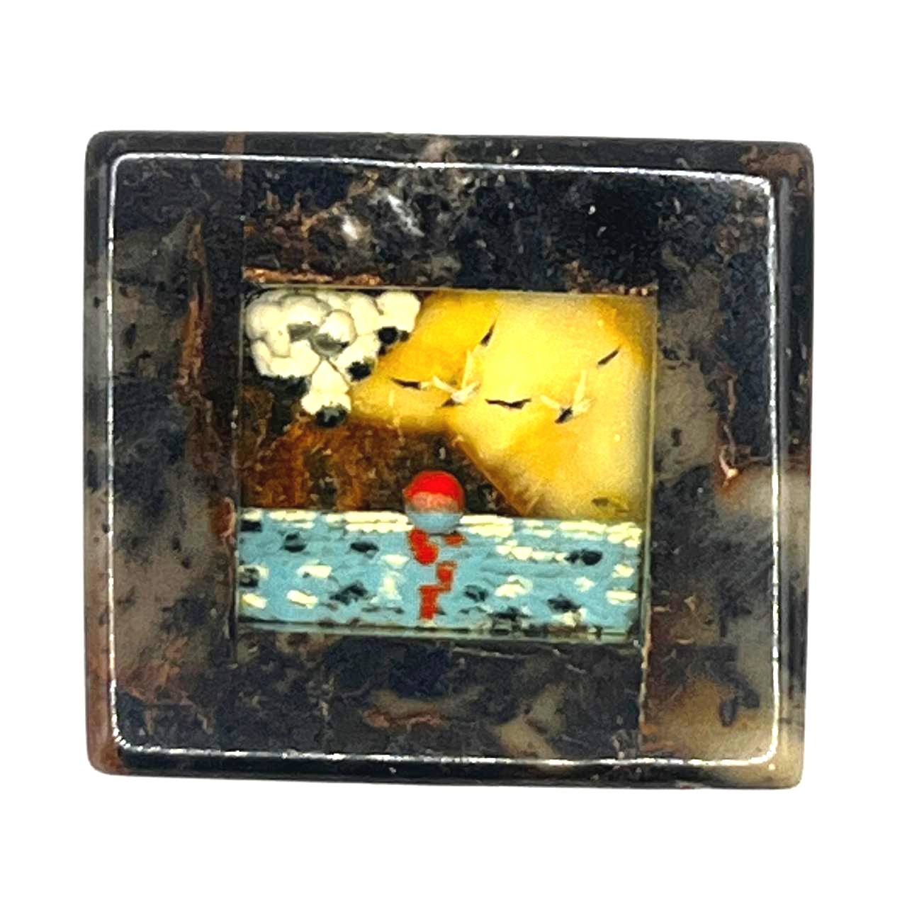 USA KIZIMA HANDMADE Amber Brooch as a Gift to a Sea Traveler Valentine's Day Gift