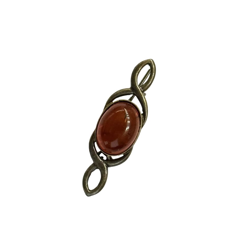 USA HANDMADE Baltic Amber Brooch Valentine's Day Gift KIZIMA