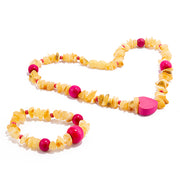 Ensemble collier et bracelet en ambre de la Baltique naturel – KIZIMA