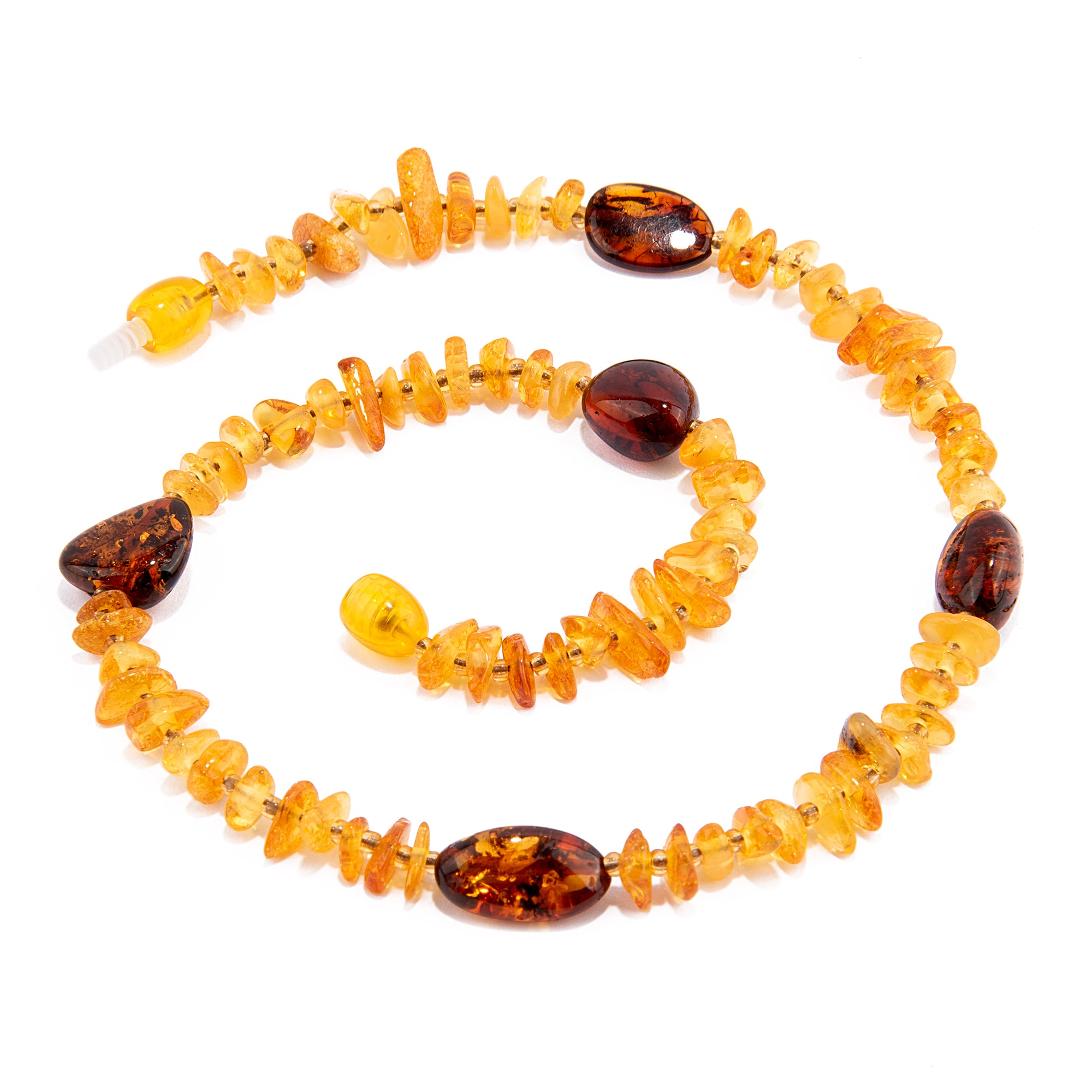 Amber choker necklace KIZIMA made of natural Baltic amber - handmade