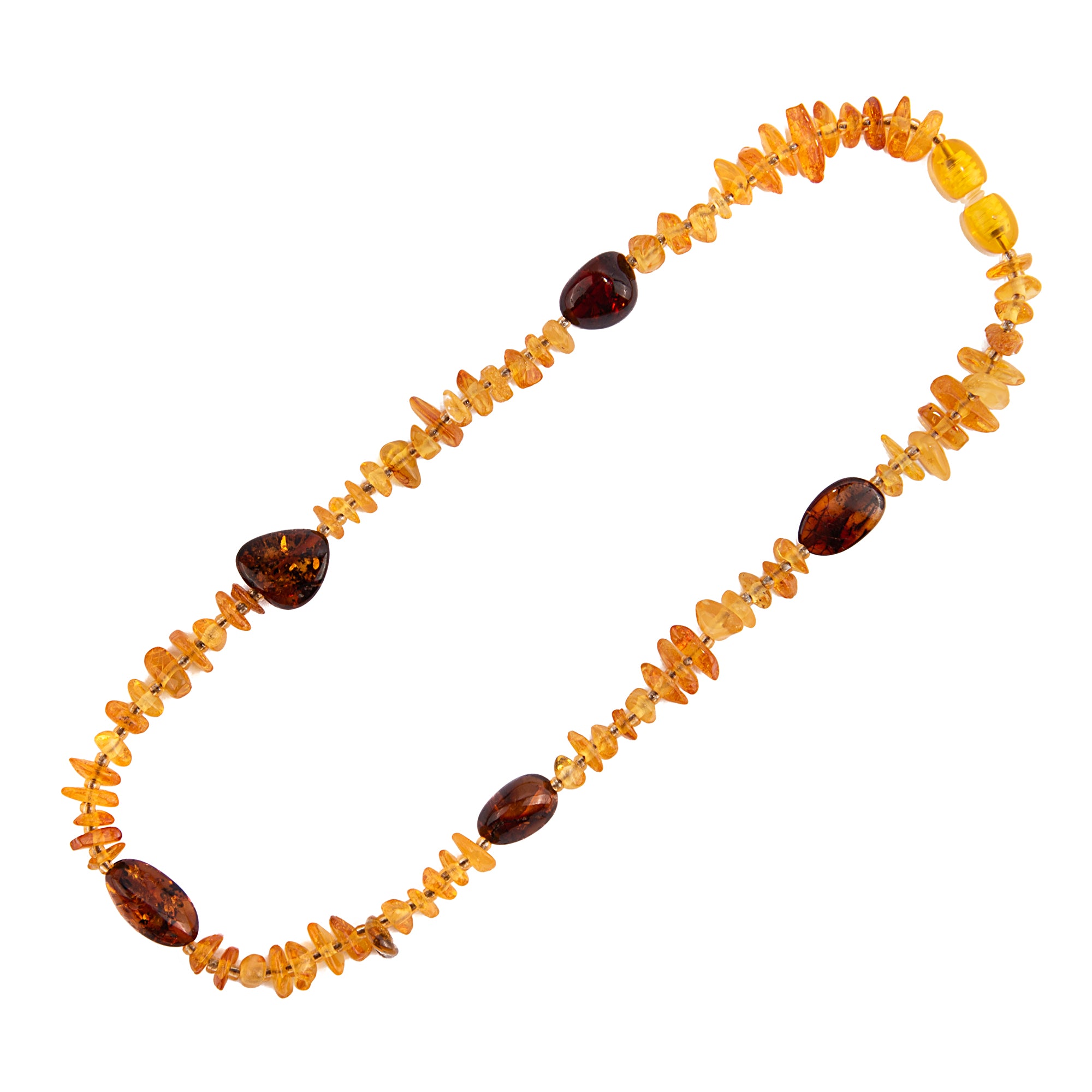 Amber choker necklace KIZIMA made of natural Baltic amber - handmade