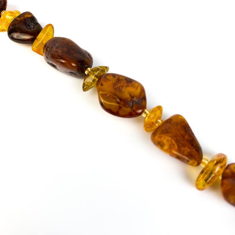 USA KIZIMA Handmade NECKLACE Amber 50 cm for women Gift