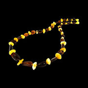 KIZIMA® handmade elegant amber necklace — natural Baltic amber, USA, detail
