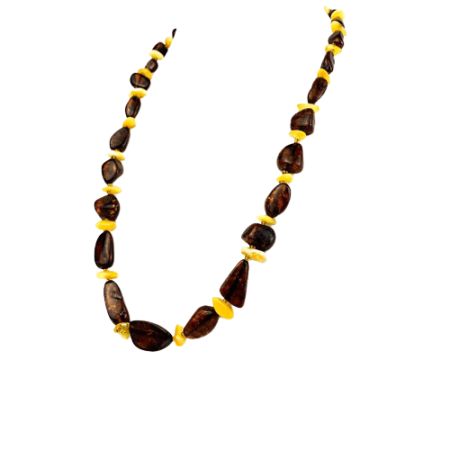 USA Handmade NECKLACE for women Baltic multicolored amber KIZIMA