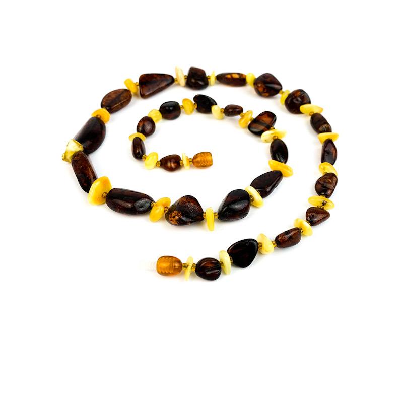 USA Handmade NECKLACE for women Baltic multicolored amber KIZIMA