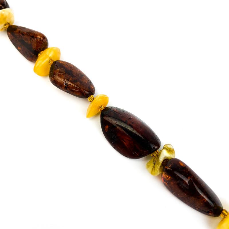 USA Handmade NECKLACE for women Baltic multicolored amber KIZIMA