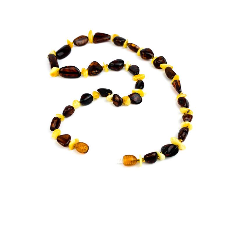 USA Handmade NECKLACE for women Baltic multicolored amber KIZIMA