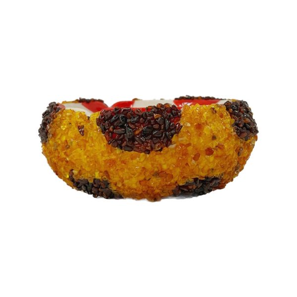 KIZIMA USA Handmade Amber Ashtray for Father's Day red soccer ball