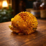 Baltic amber hedgehog figurine, handmade by KIZIMA New York