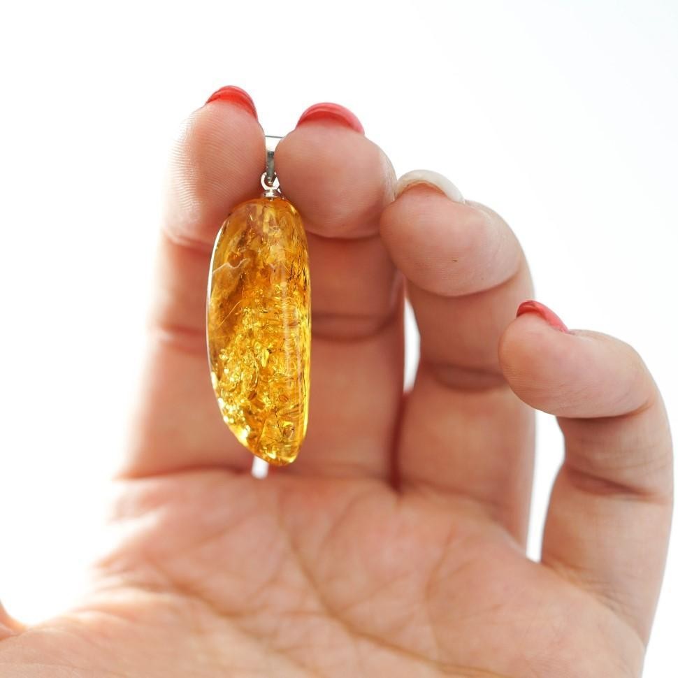 USA Handmade Amber Pendant Gift for Woman Decoration KIZIMA