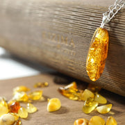 USA Handmade Amber Pendant Gift for Woman Decoration KIZIMA