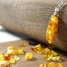 Handmade Baltic amber pendant for women, by KIZIMA New York