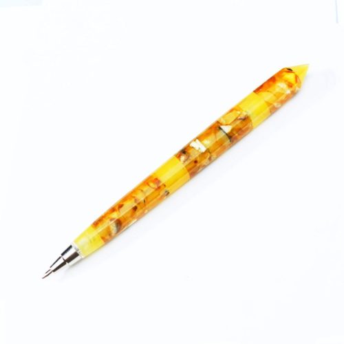 USA KIZIMA HANDMADE Pen From Natural Baltic Amber - Gift for Father's Day