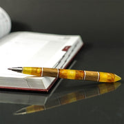 Luxury Gift Amber & Bog Oak Pen – KIZIMA USA