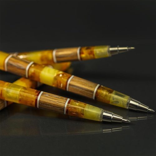Luxury Gift Amber & Bog Oak Pen – KIZIMA USA
