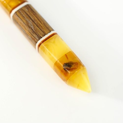 Luxury Gift Amber & Bog Oak Pen – KIZIMA USA