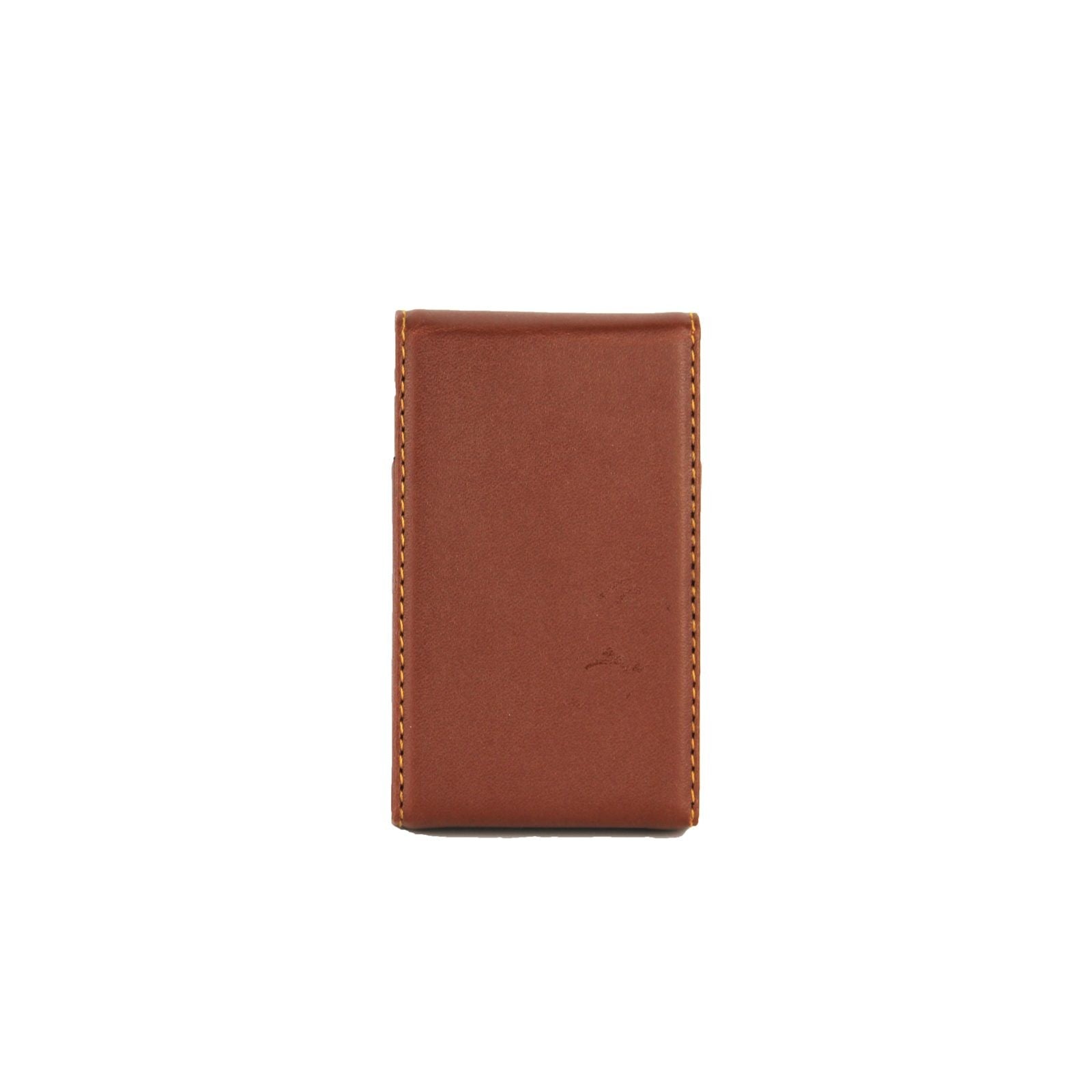 Unique stylish Father's Day Gift: Leather Card Holder with Amber - Handmade KIZIMA USA