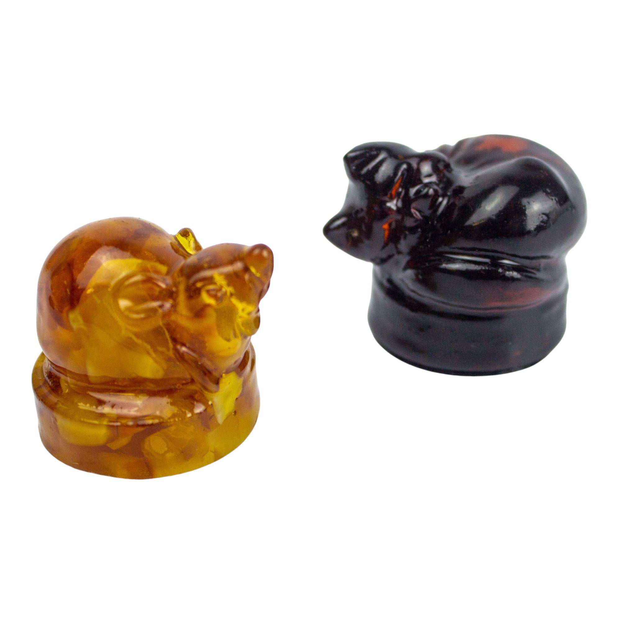 Made in USA | Amber Checkers Cats and Mice – Handmade Baltic Amber Board Game by KIZIMA