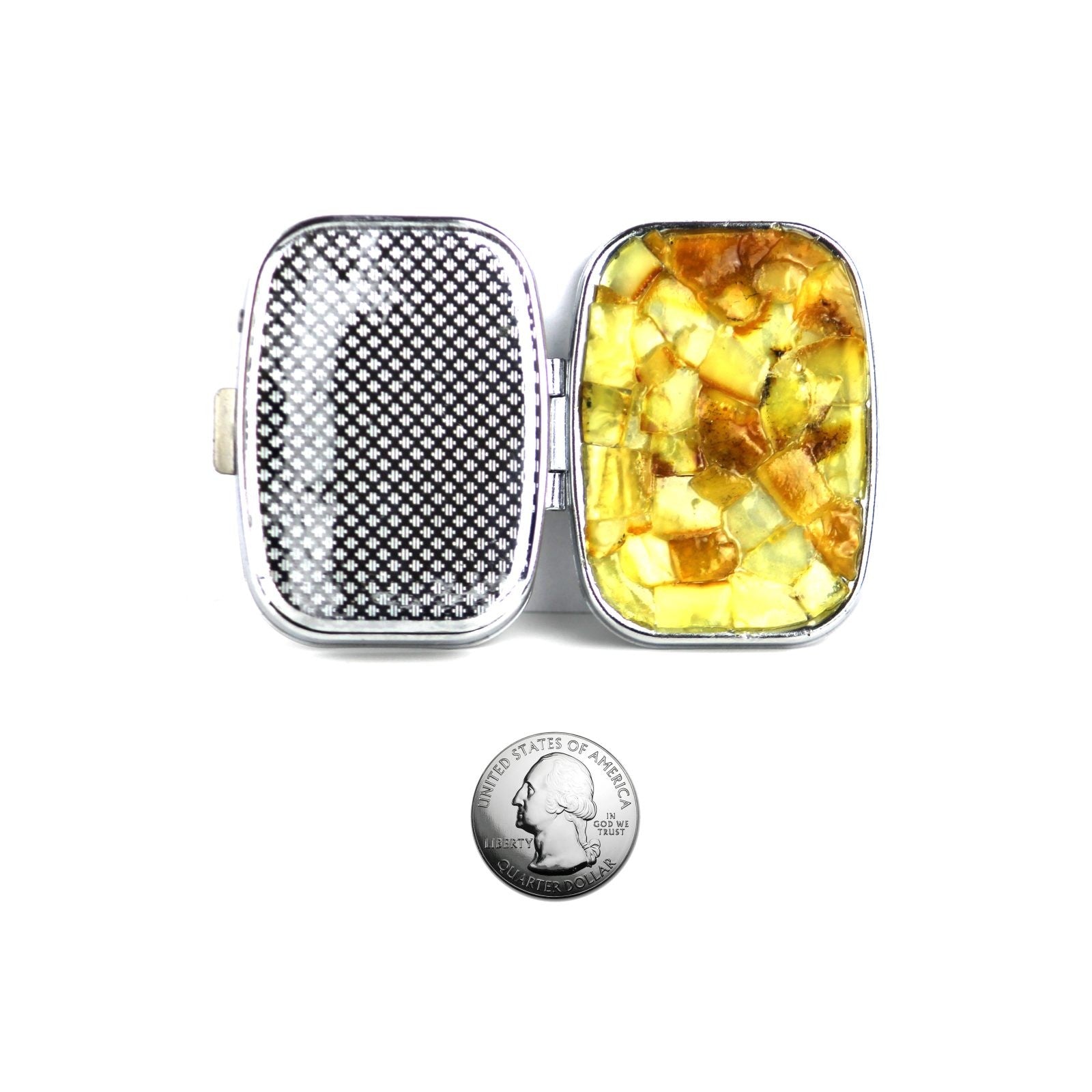 USA  Handmade Jewelry mini Box for Women Natural Baltic Amber KIZIMA