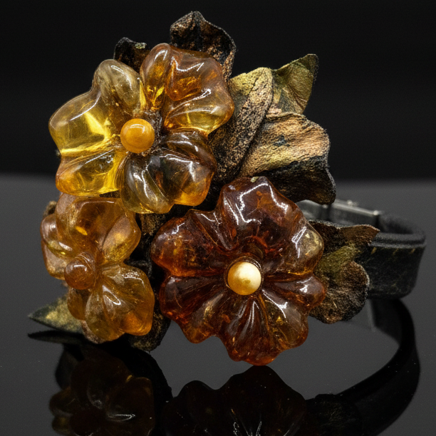 Genuine Baltic amber bracelet by KIZIMA® — handmade in USA, additional view
