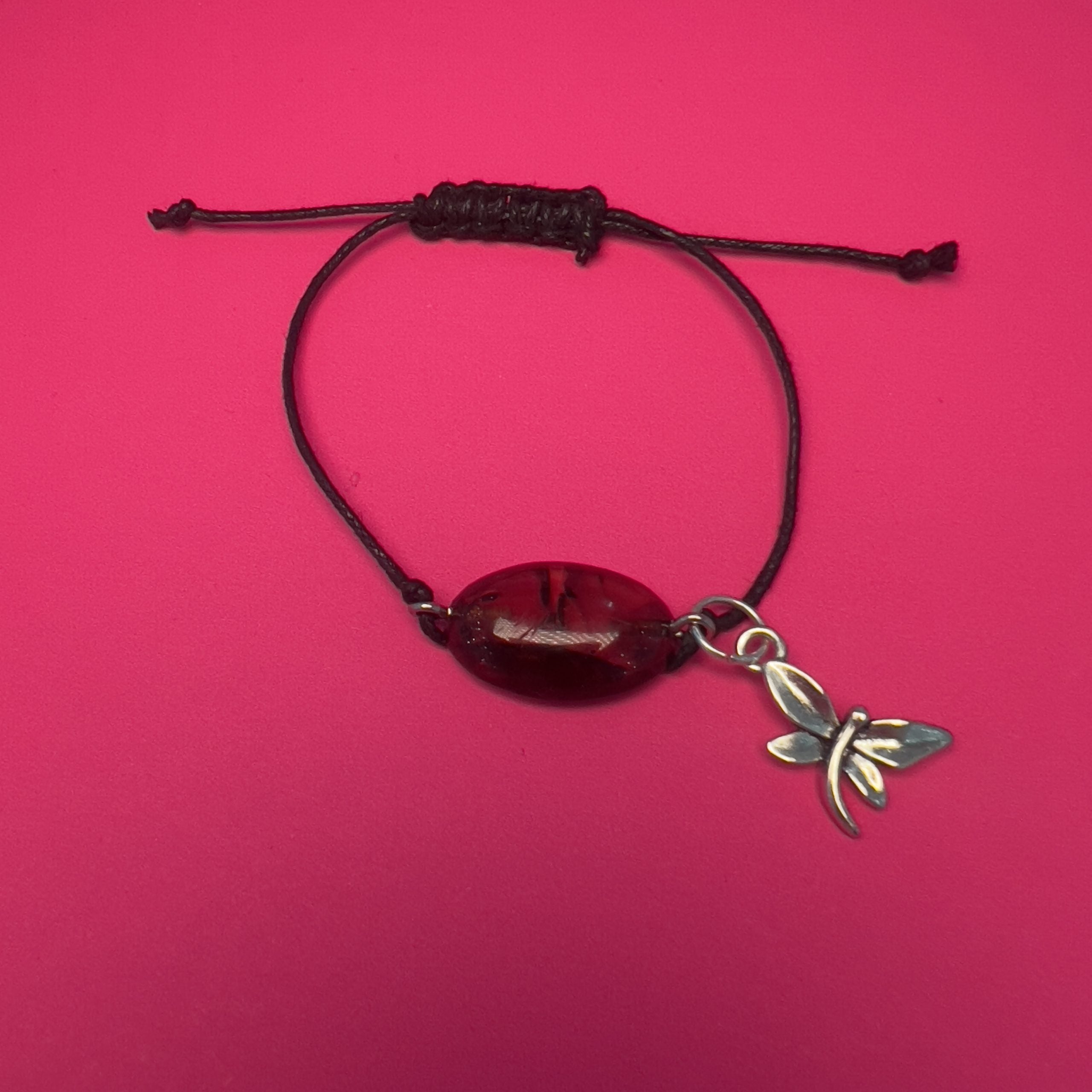 USA Fait à la main Naturel Bracelet en Ambre de la Baltique Pendentif Papillon KIZIMA