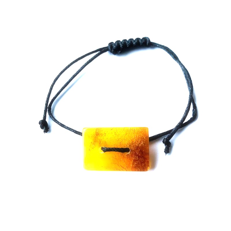 Bracelet fait main USA avec pierre ambre de la Baltique KIZIMA