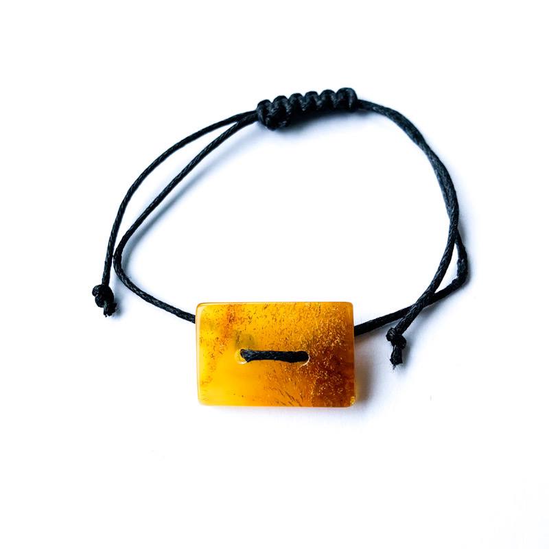 Bracelet fait main USA avec pierre ambre de la Baltique KIZIMA