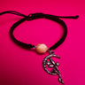 Baltic amber moon amulet bracelet, handmade by KIZIMA New York