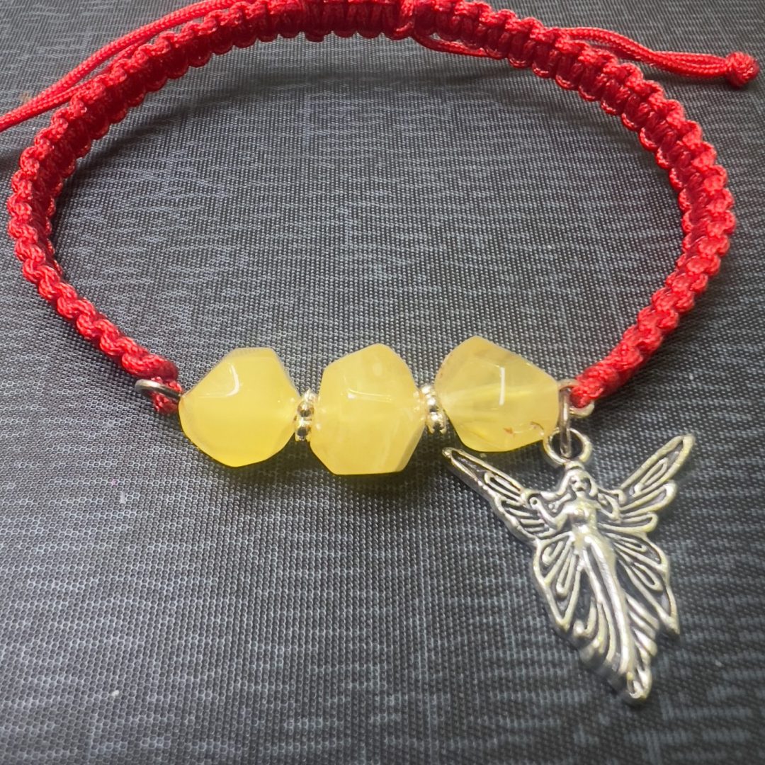 USA Bracelet KIZIMA en ambre de la Baltique naturel, fait main, fil rouge