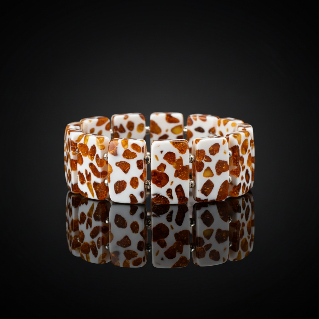 Made in USA Genuine Natural Baltic Amber Mosaic Bracelet for Women KIZIMA®