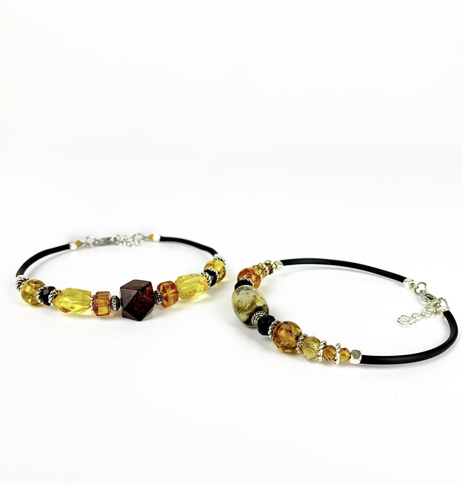 Браслет ручной работы KIZIMA, США, из натурального балтийского янтаря.