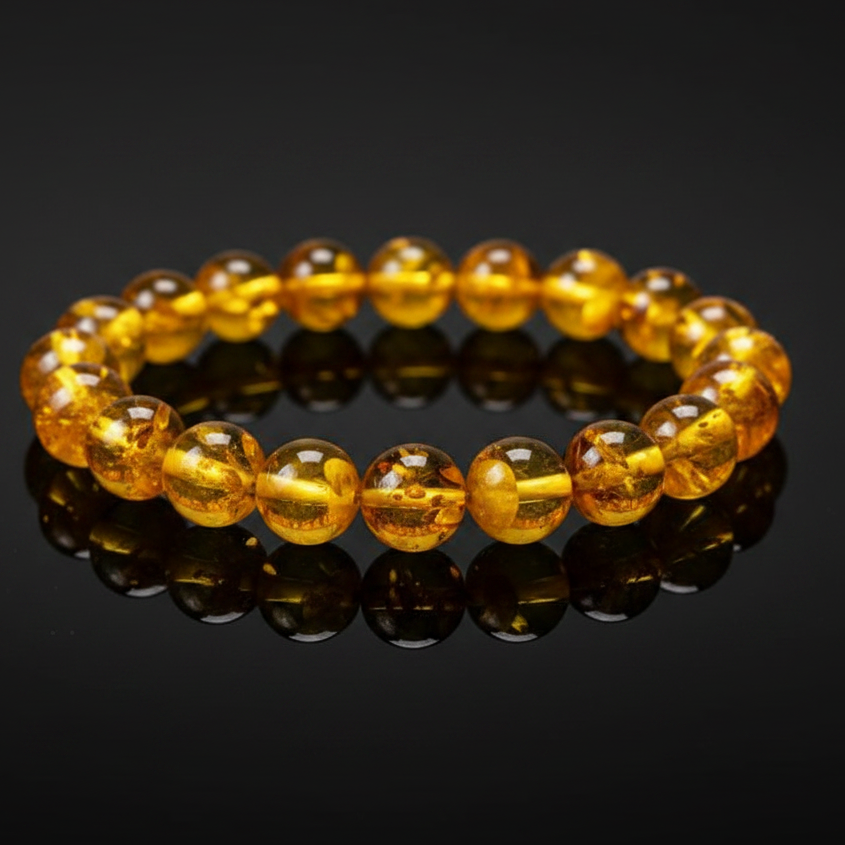 Natural Baltic amber gift bracelet by KIZIMA® — handmade in USA, additional view