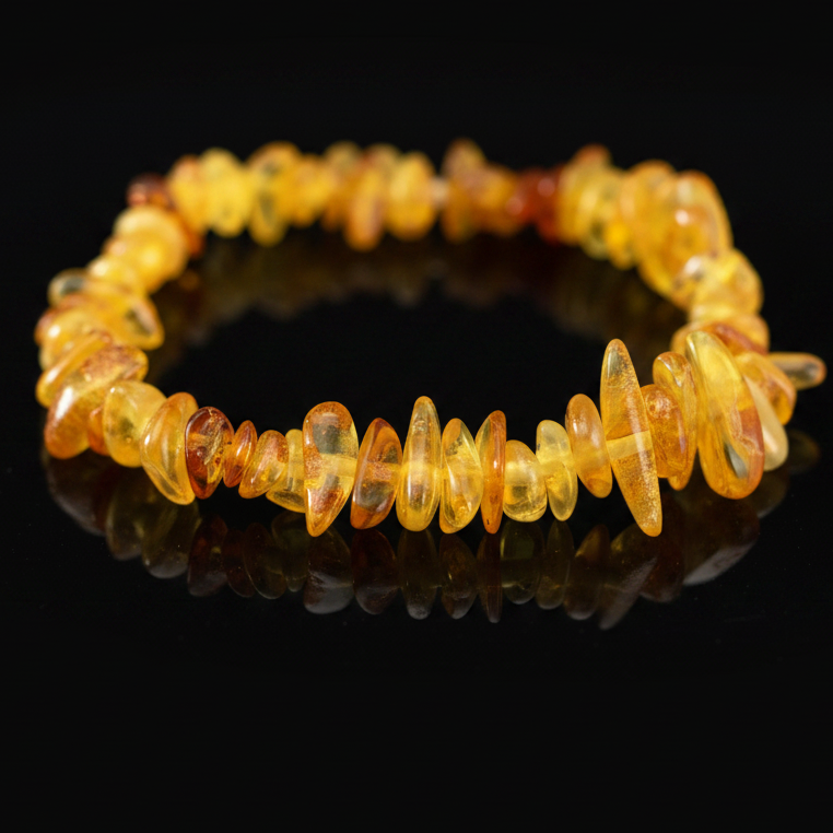 Honey Baltic amber bracelet by KIZIMA® — handmade in USA, additional view