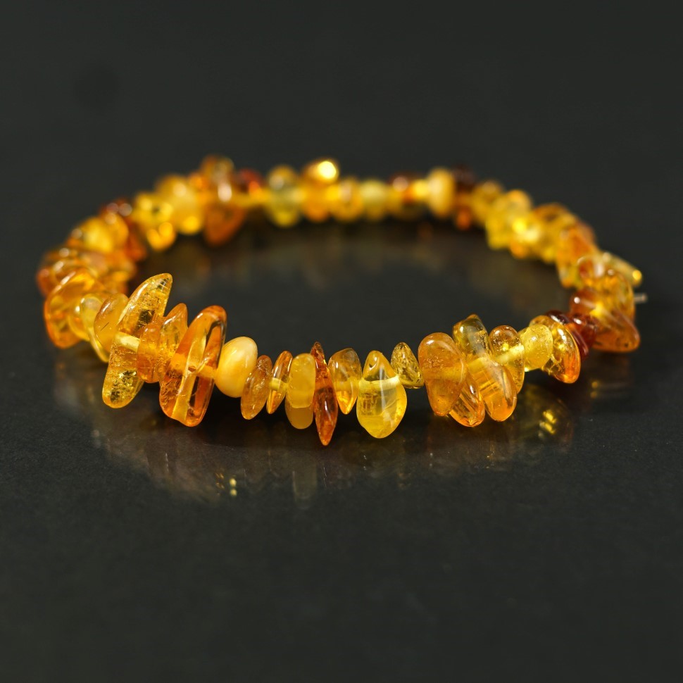 Bracelet FAIT MAIN USA KIZIMA Ambre Miel