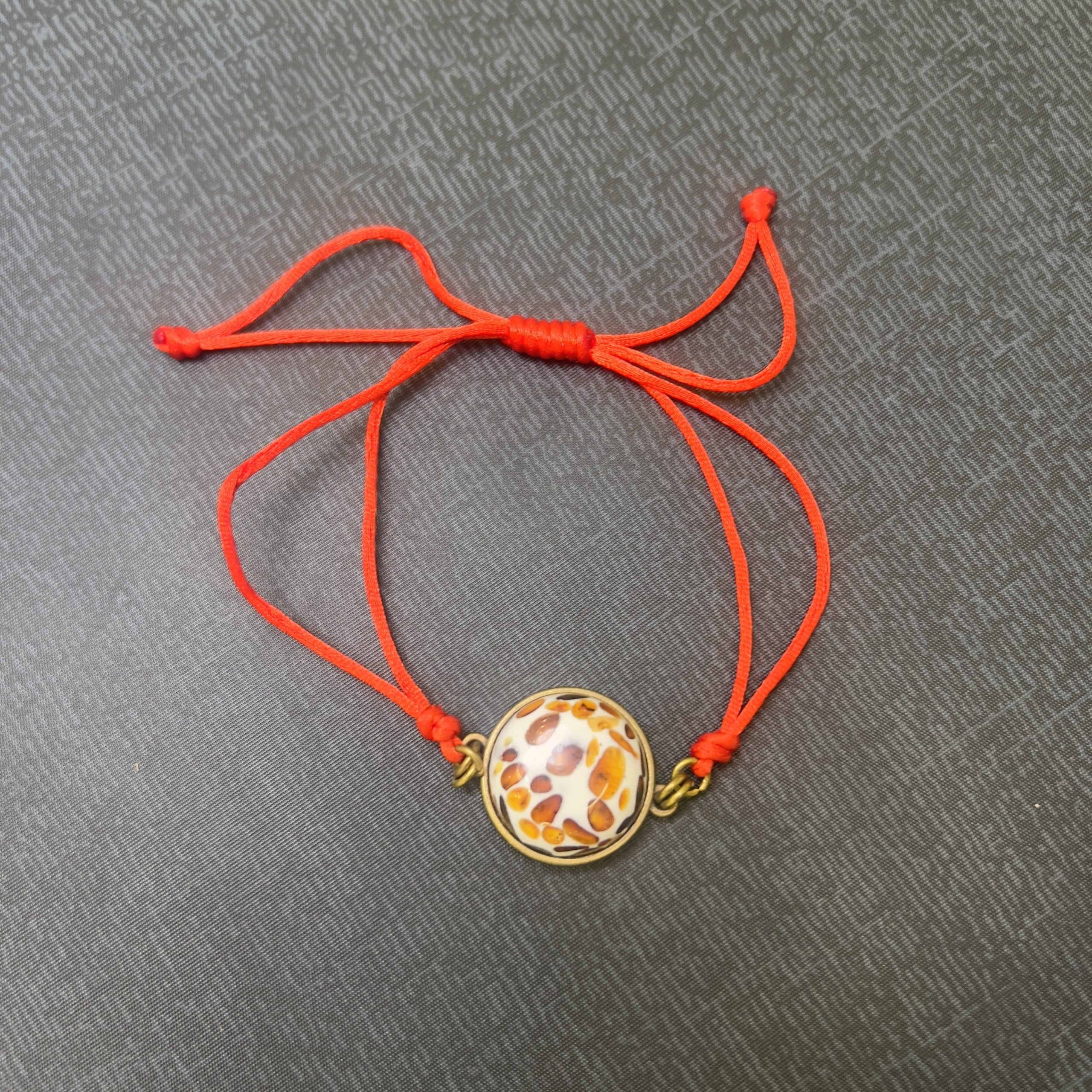 USA Handmade Amber Bracelet red thread amulet KIZIMA