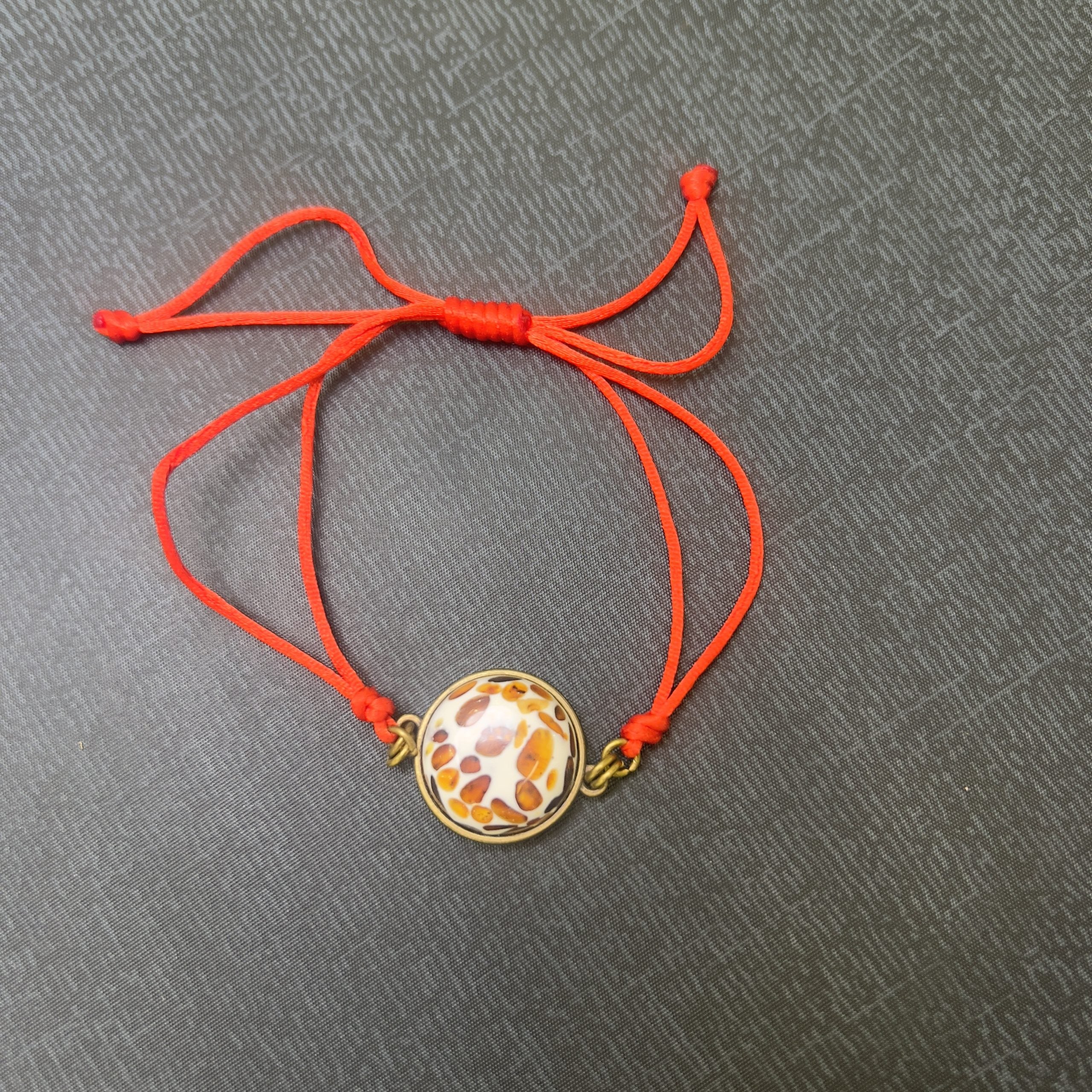USA Handmade Amber Bracelet red thread amulet KIZIMA