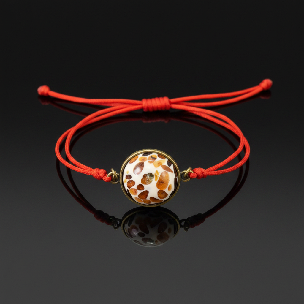 Amber Amulet Bracelet on Red Thread — Made in USA | KIZIMA®
