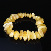 Stretch slip-on natural Baltic amber bracelet by KIZIMA® — handmade in USA, additional view