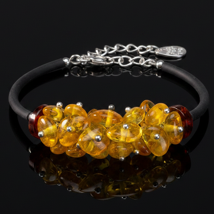 UNO Baltic amber bracelet by KIZIMA® — handmade in USA, additional view