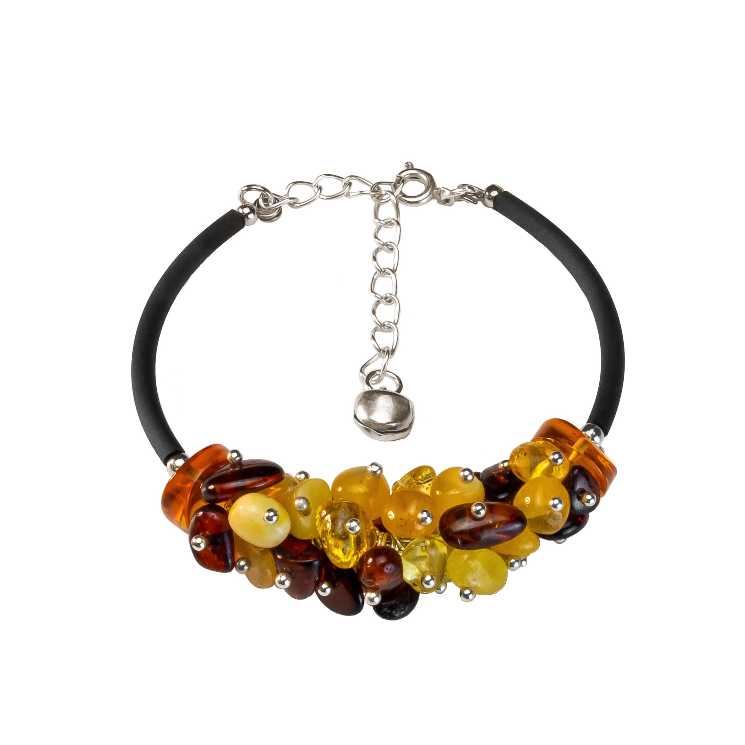 Bracelet en ambre de la Baltique multicolore fait main aux États-Unis • Bijoux en ambre véritable naturel • Taille ajustable, cadeau pour elle • Cadeau de Noël et de Saint-Valentin • KIZIMA USA