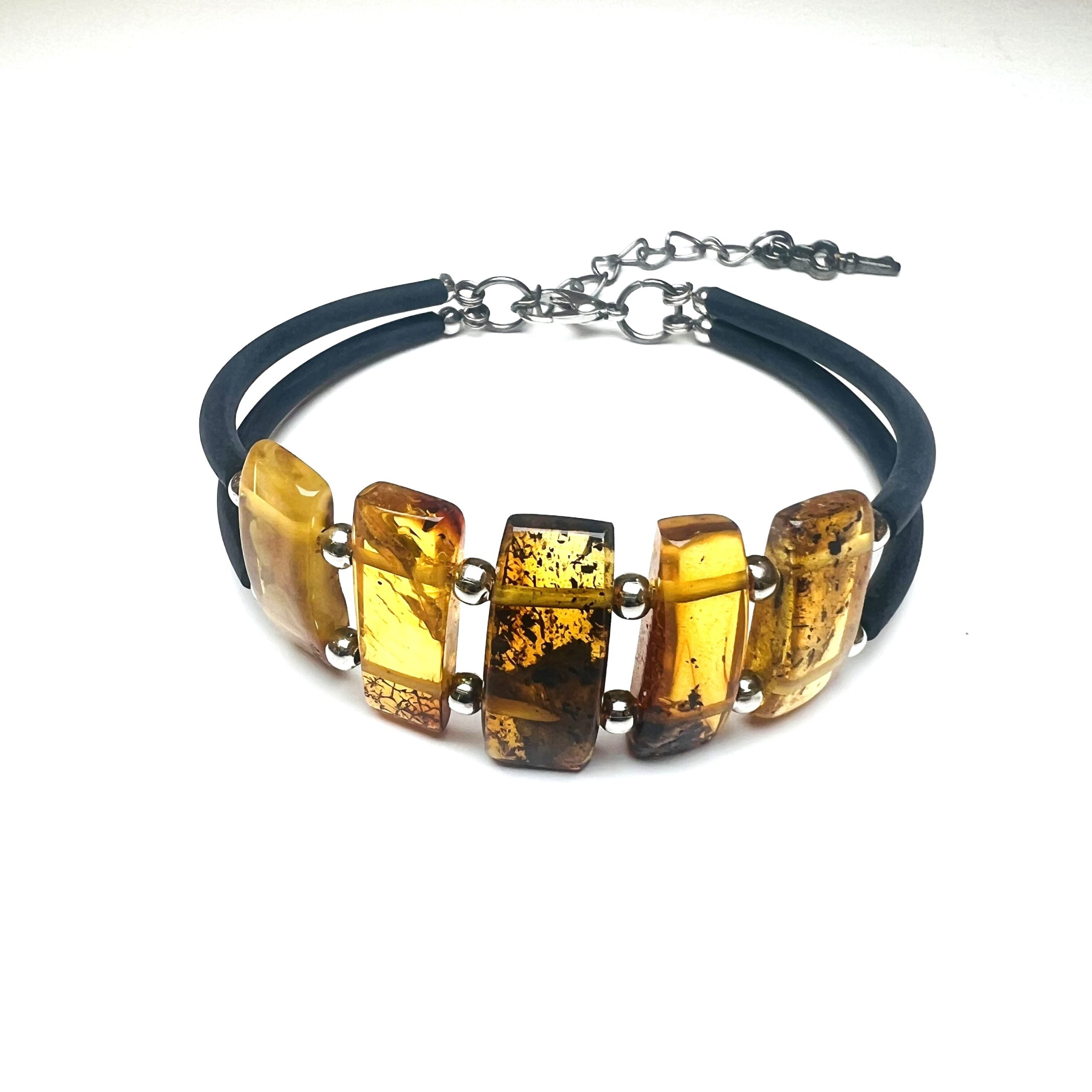 USA Bracelet fait main réglable ambre naturel de la Baltique KIZIMA
