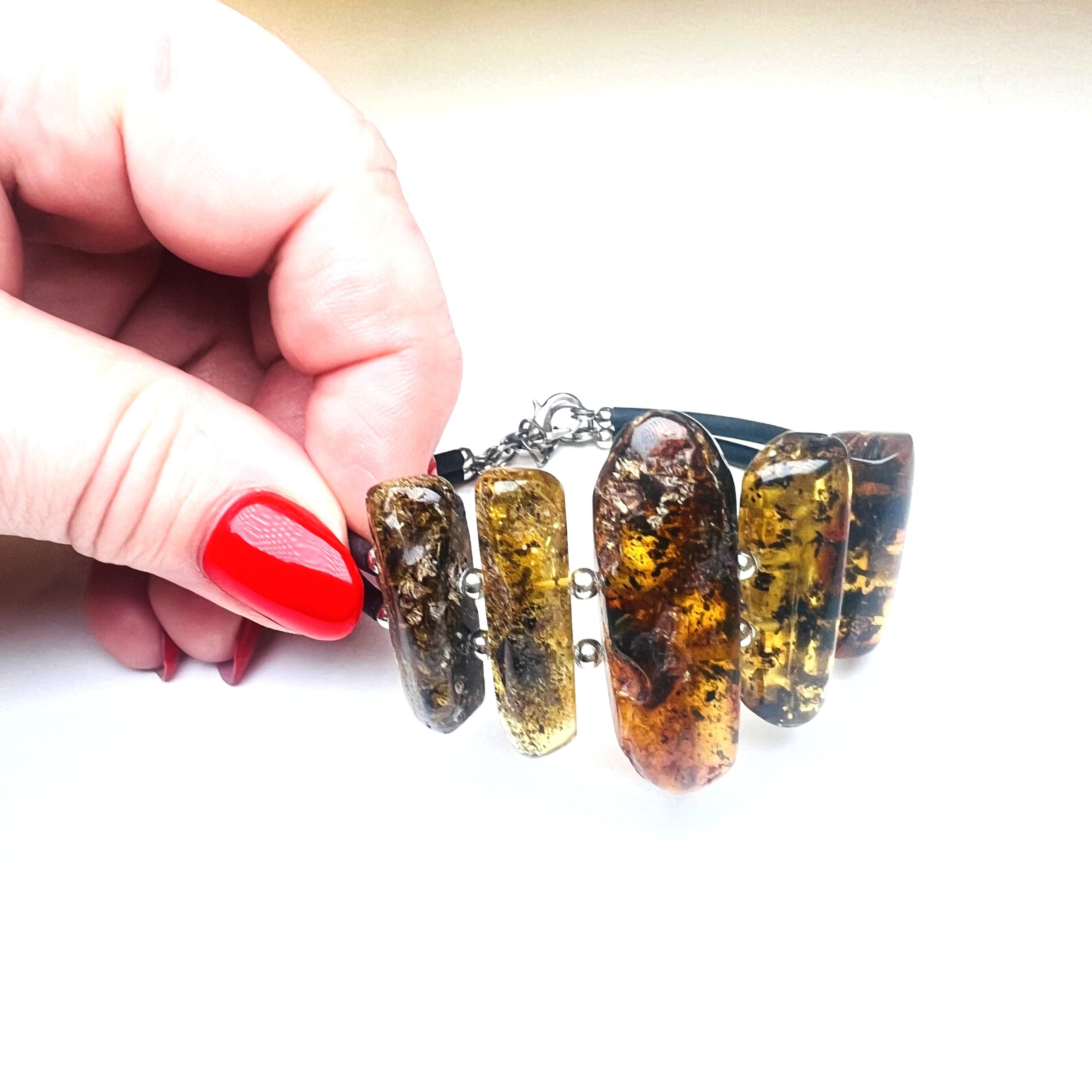 USA Bracelet fait main réglable ambre naturel de la Baltique KIZIMA