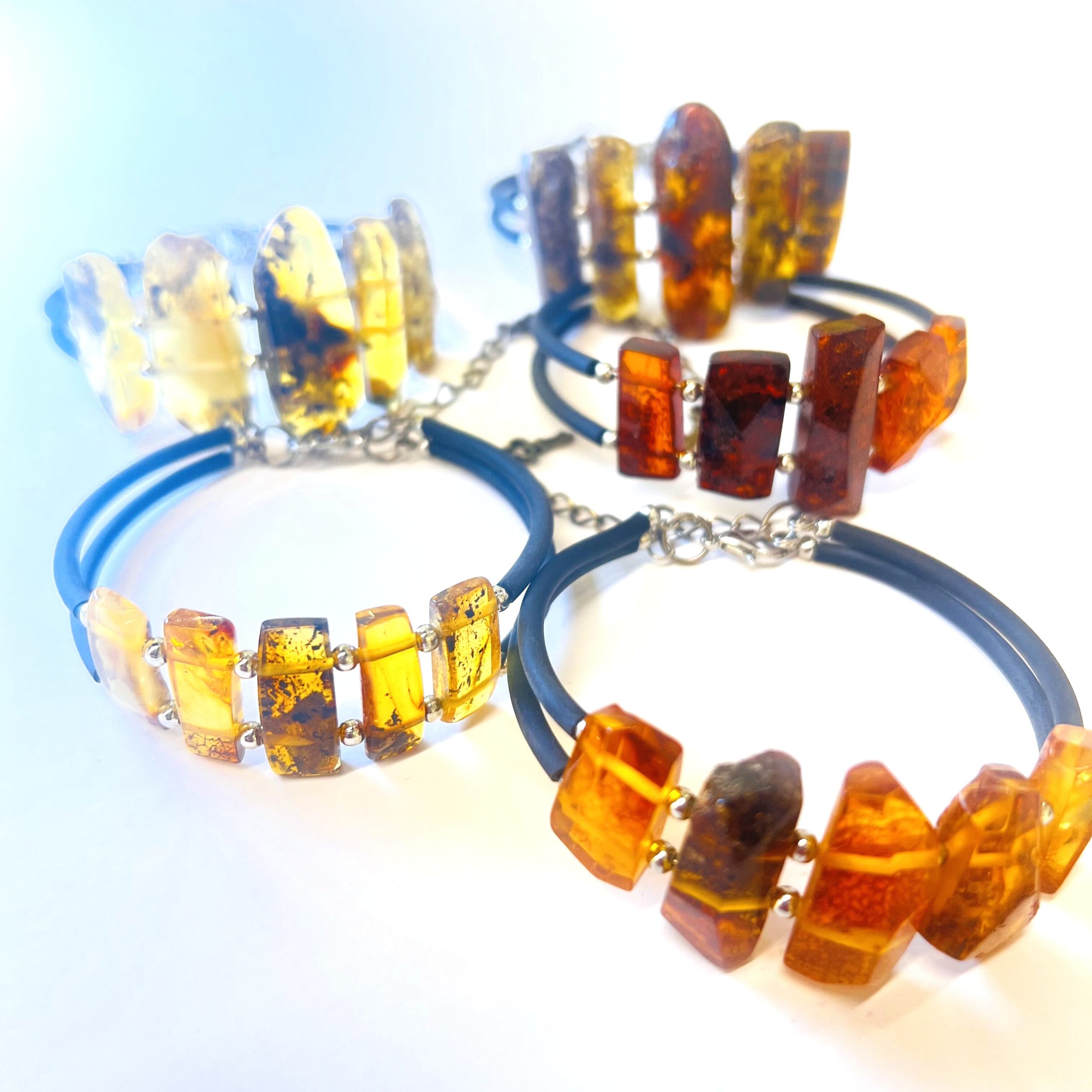 USA Bracelet fait main réglable ambre naturel de la Baltique KIZIMA