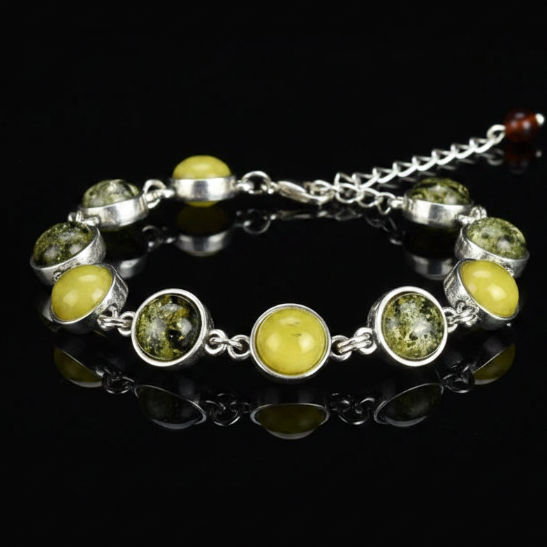 Natural Baltic amber bracelet by KIZIMA® — handmade in USA, additional view