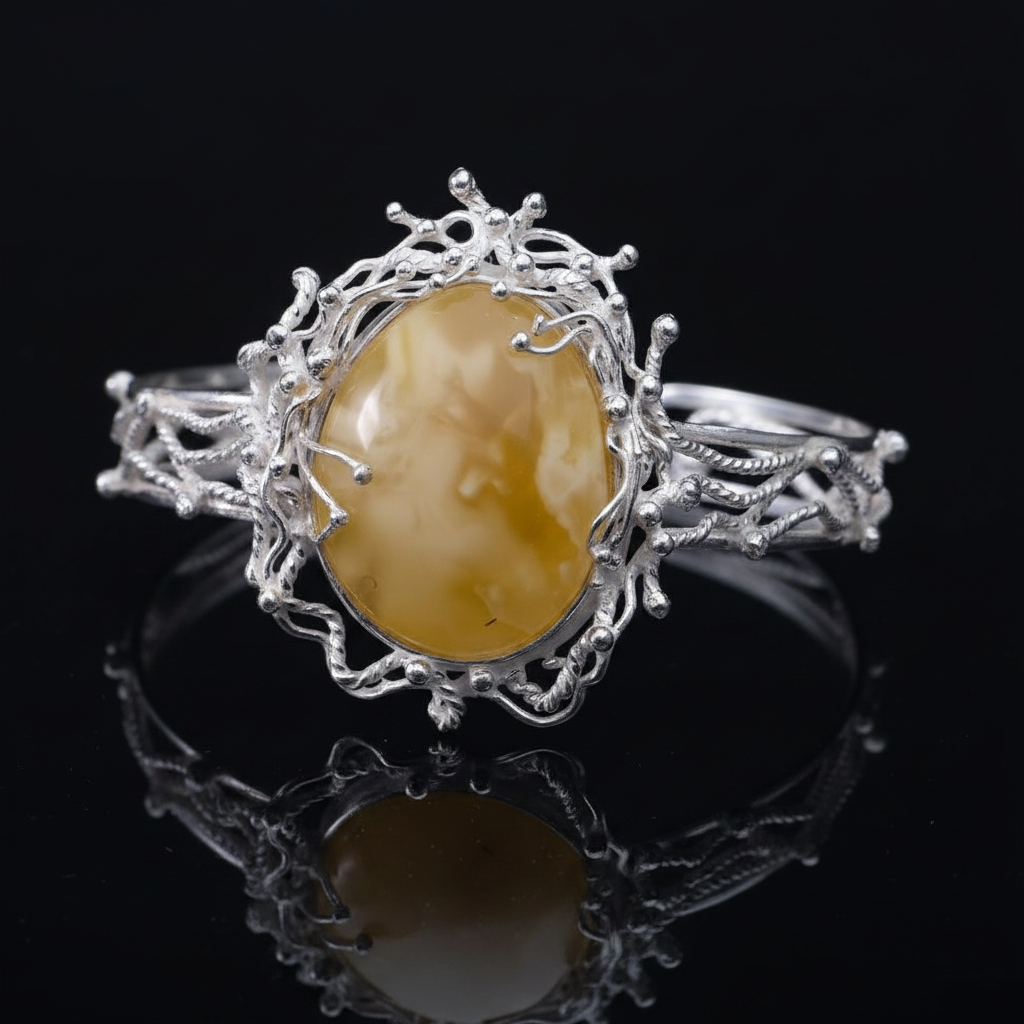 Natural Baltic amber bracelet by KIZIMA® — handmade in USA, additional view