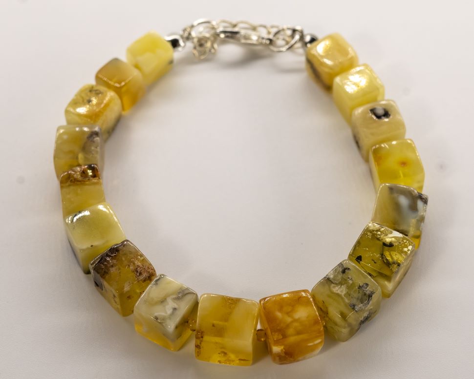 Bracelet KIZIMA en ambre de la Baltique naturel, fait main aux États-Unis