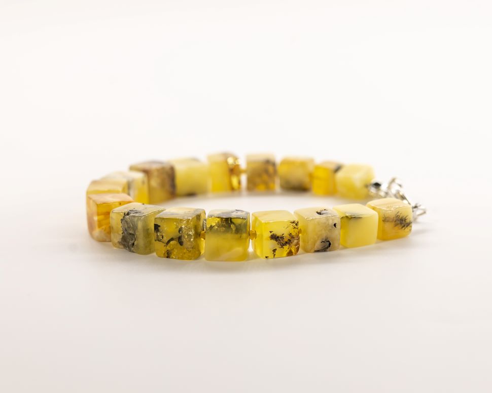 Bracelet KIZIMA en ambre de la Baltique naturel, fait main aux États-Unis