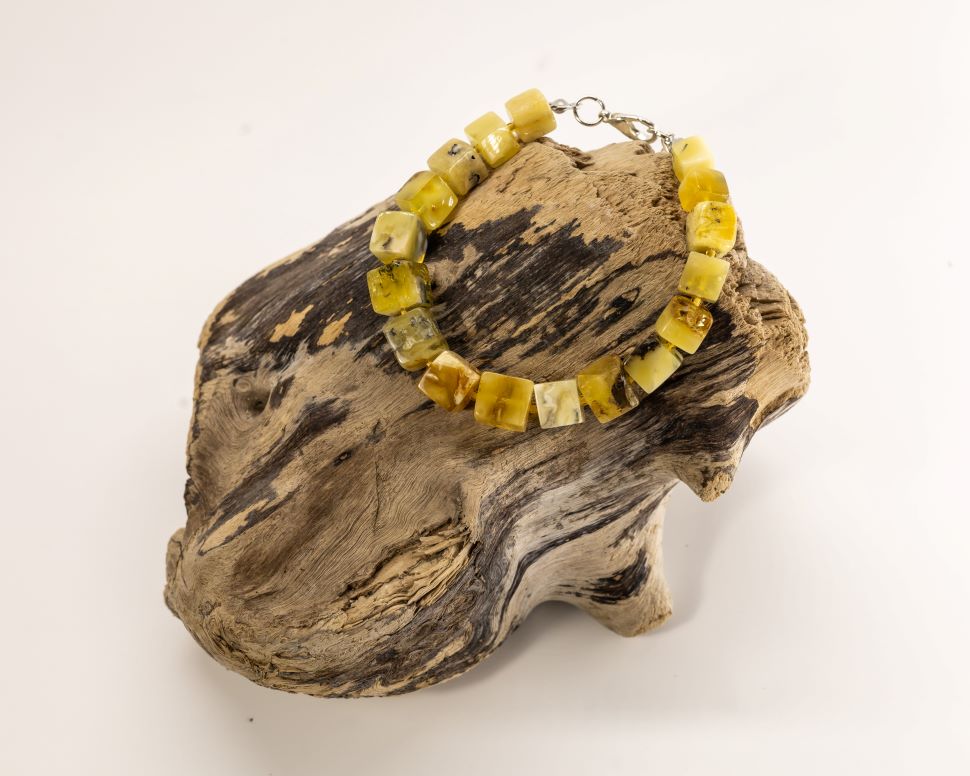 Bracelet KIZIMA en ambre de la Baltique naturel, fait main aux États-Unis